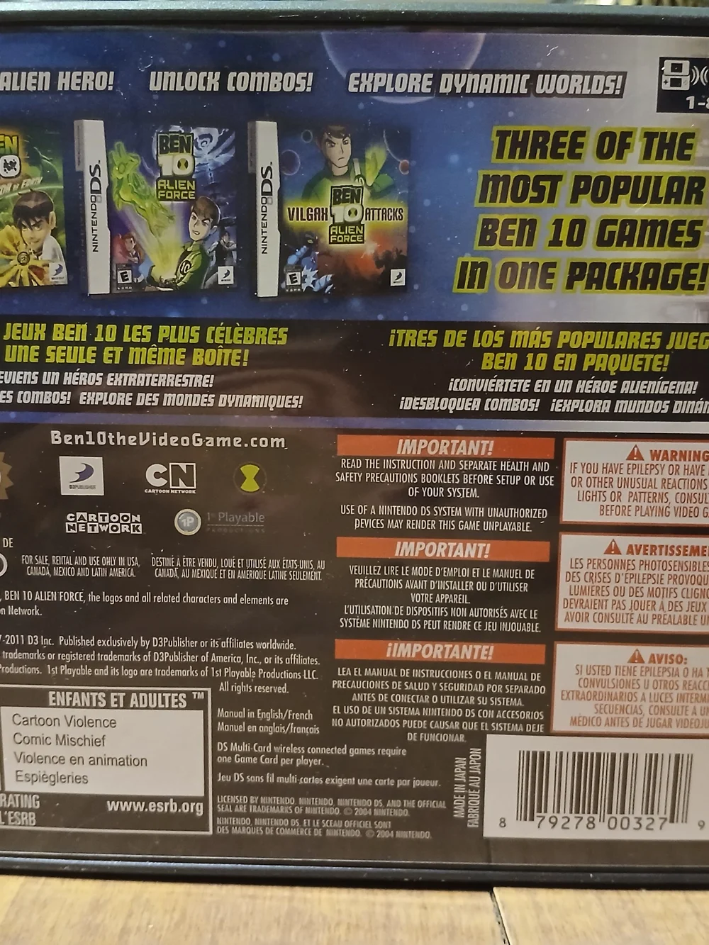 Triple Pack Ben 10 Nintemdo DS Video Game